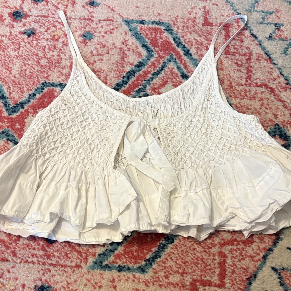 Anthropologie White Textured Camisole - Picture 3 of 3